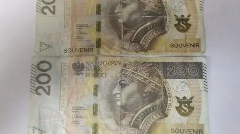 Awers fałszywego banknotu