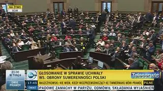 Sejm przyjął uchwałę ws. obrony suwerenności Rezczypospolitej Polskiej i praw Polaków