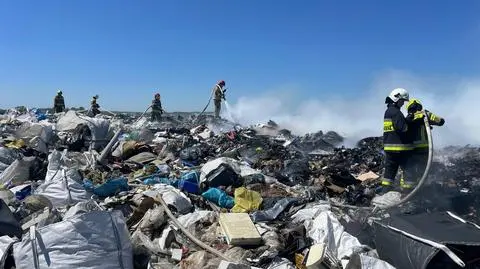 Pożar hałdy na wysypisku śmieci na Pomorzu