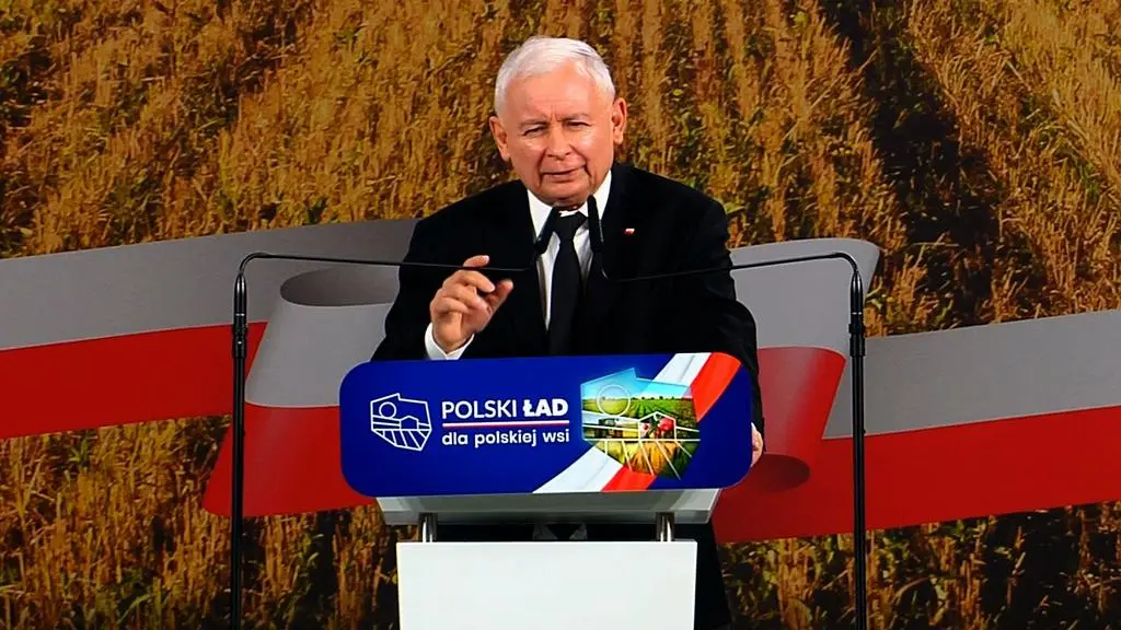 Jarosław Kaczyński na konwencji 