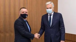 Marian Banaś i Didier Reynders