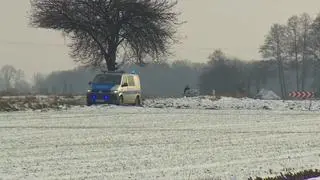 Okolice miejsca wybuchu pakunku w Siecieborzycach