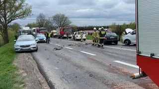 Wypadek na DK63 w Marianowie (woj. podlaskie)