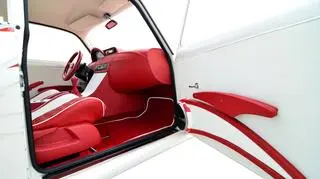 Biało-czerwone auto na targach