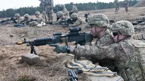 2nd Cavalry Regiment, scan for enemy activity during a training exercise at Pabrade Training Area, Lithuania, March 4, 2015