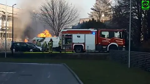 Pożar samochodu na Modlińskiej