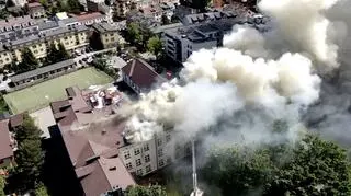 Pożar szkoły w Grodzisku Mazowieckim