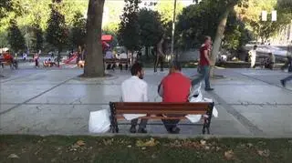 Odpoczywający w parku Gezi