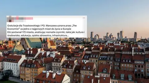 Warszawa "jednym z najgorszych miast do życia w Europie"? Manipulacja rankingiem