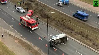 Wypadek w alei Prymasa Tysiąclecia