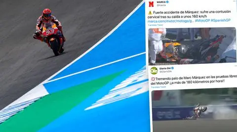 Ponownie groźny wypadek na torze. Honda "zniszczona", mistrz "oszołomiony"