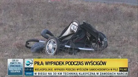 Zderzyły się dwa auta, jedno wjechało w matkę z dwójką dzieci. Niemowlę w ciężkim stanie