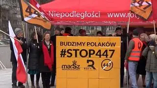 Przeciwko ustawie 447 protestowali przedstawiciele skrajnej prawicy