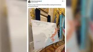 Mapa ustawiona przez amerykańską administrację w Gabinecie Owalnym