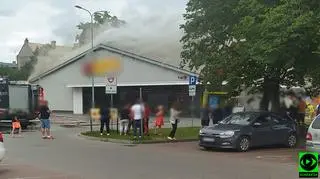 Pożar sklepu w Słupsku 