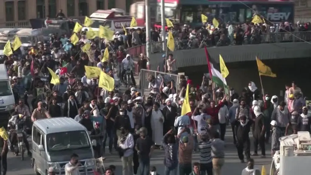 Protesty w Karaczi q