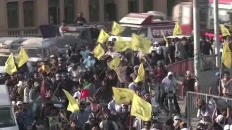 Protesty w Karaczi q