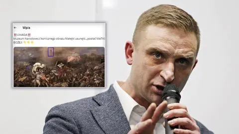 Bąkiewicz: z obrazu Matejki usunięto Matkę Boską. To nieprawda