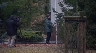 The Russian flag being taken down