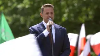 Rafał Trzaskowski na Wielkim Marszu Patriotów w Warszawie