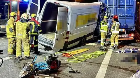 Wypadek na drodze krajowej S2 w pobliżu miejscowości Konotopa