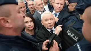 Jarosław Kaczyński w czasie obchodów miesięcznicy smoleńskiej, 10 września 2024 