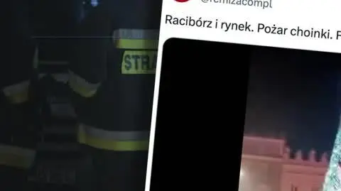 Pożar choinki w Raciborzu