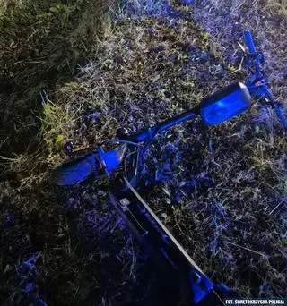 16-latek na hulajnodze uderzył w przebiegającą sarnę