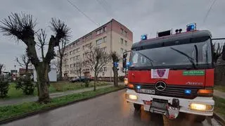 Wybuch pieca w bloku w Strykowie. Jedna osoba ranna