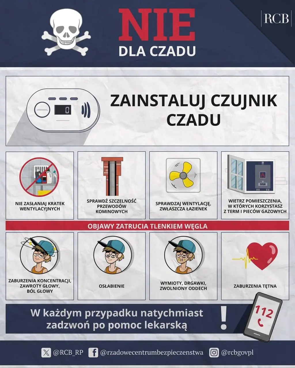 Objawy zatrucia tlenkiem węgla