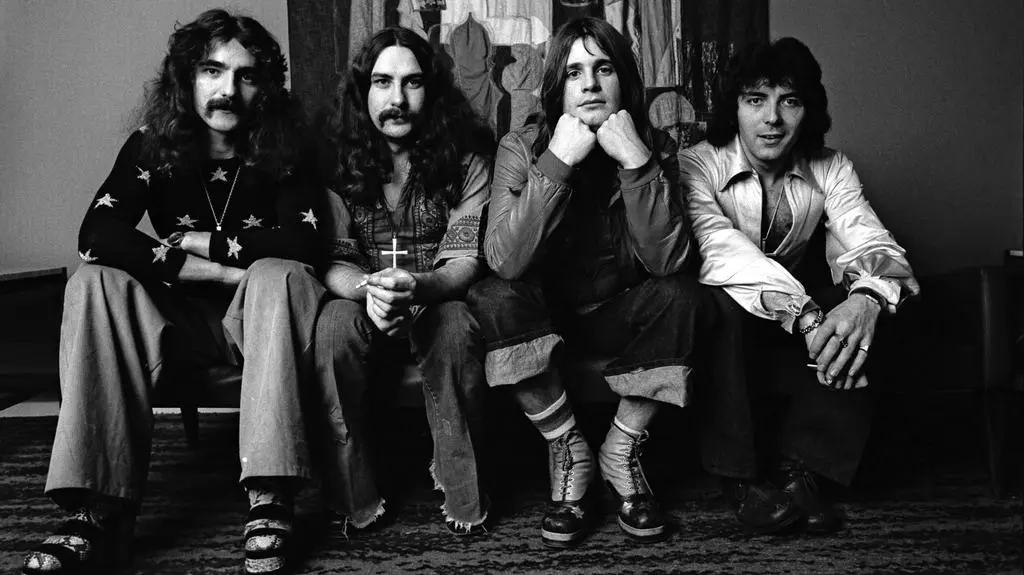 Muzycy Black Sabbath na zdjęciu z 14 stycznia 1974 roku