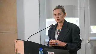 Barbara Nowacka na wrześniowym spotkaniu ze związkowcami