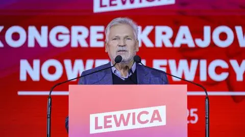 Aleksander Kwaśniewski na kongresie Lewicy