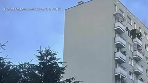 Pożar w bloku w Rzeszowie