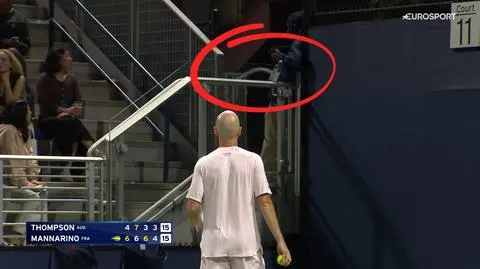 Ochroniarz się zapomniał. Kuriozalna scena na US Open 