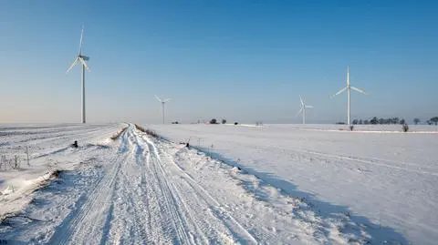 Wiatraki zima Polska energetyka OZE