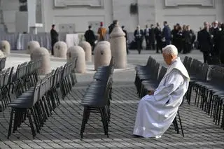 Vatican - the funeral of Pope Francis.  The funeral mass of Pope Francis in St. Piotr