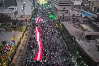 Antyrządowa demonstracja w Limie w Peru