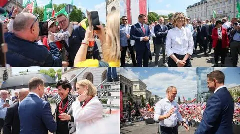 Politycy z poparciem dla Rafała Trzaskowskiego przed marszem