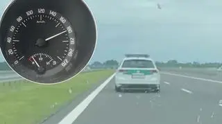 Na liczniku 180 km/h, a na drodze radiowóz skarbówki