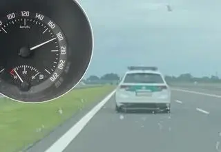 Na liczniku 180 km/h, a na drodze radiowóz skarbówki