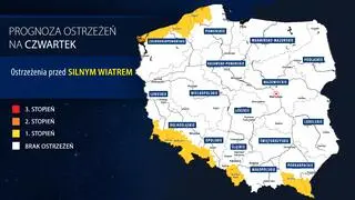 Prognoza zagrożeń IMGW na czwartek 