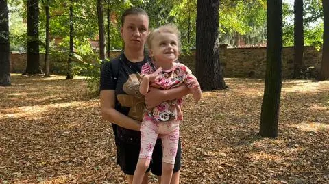Iryna Dymidowa z niepełnosprawną córką