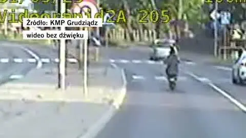 Jechał na hulajnodze za szybko 