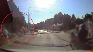 Niebezpieczne zachowanie na przejeździe kolejowym, Ustroń