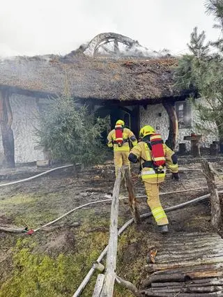 Pożar restauracji w Łodziskach pod Ostrołęką