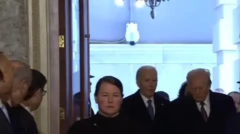 trump i biden przyjechali 