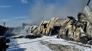 Pożar hali w Tarnowie