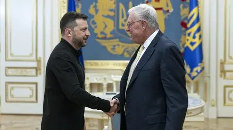 Wołodymyr Zełenski i Keith Kellogg