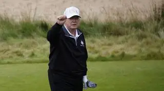 Donald Trump podczas wizyty w Szkocji